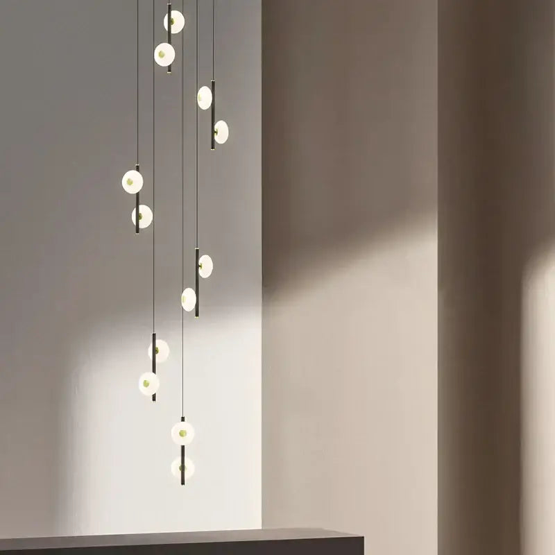 Modern minimalist led oval chandelier living room light