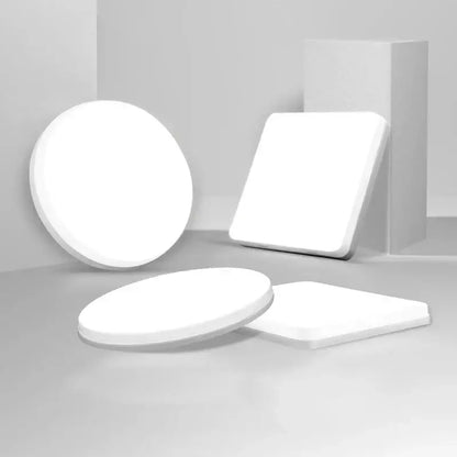 Minimalist white circular and square panel ceiling light bedroom