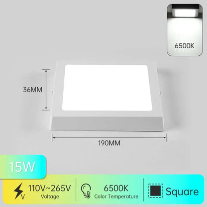 Modern white circular led panel ceiling light kitchen fixture