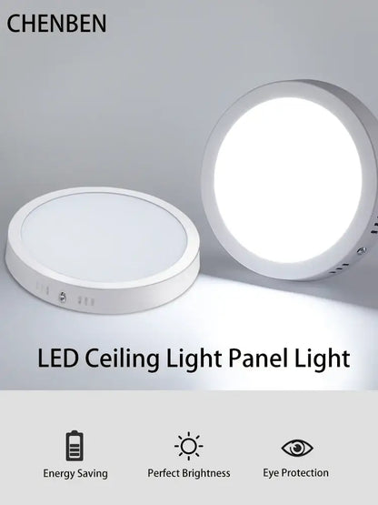 Modern white circular led panel ceiling light kitchen fixture