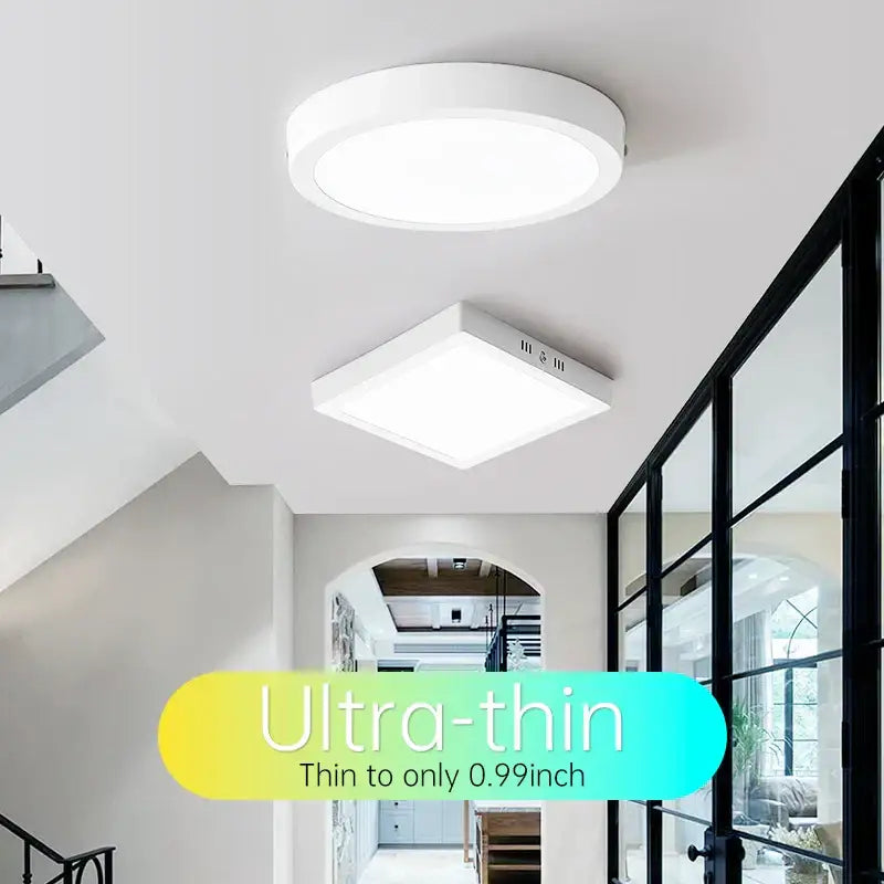 Modern white circular led panel ceiling light kitchen fixture