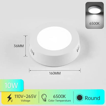 Modern white circular led panel ceiling light kitchen fixture