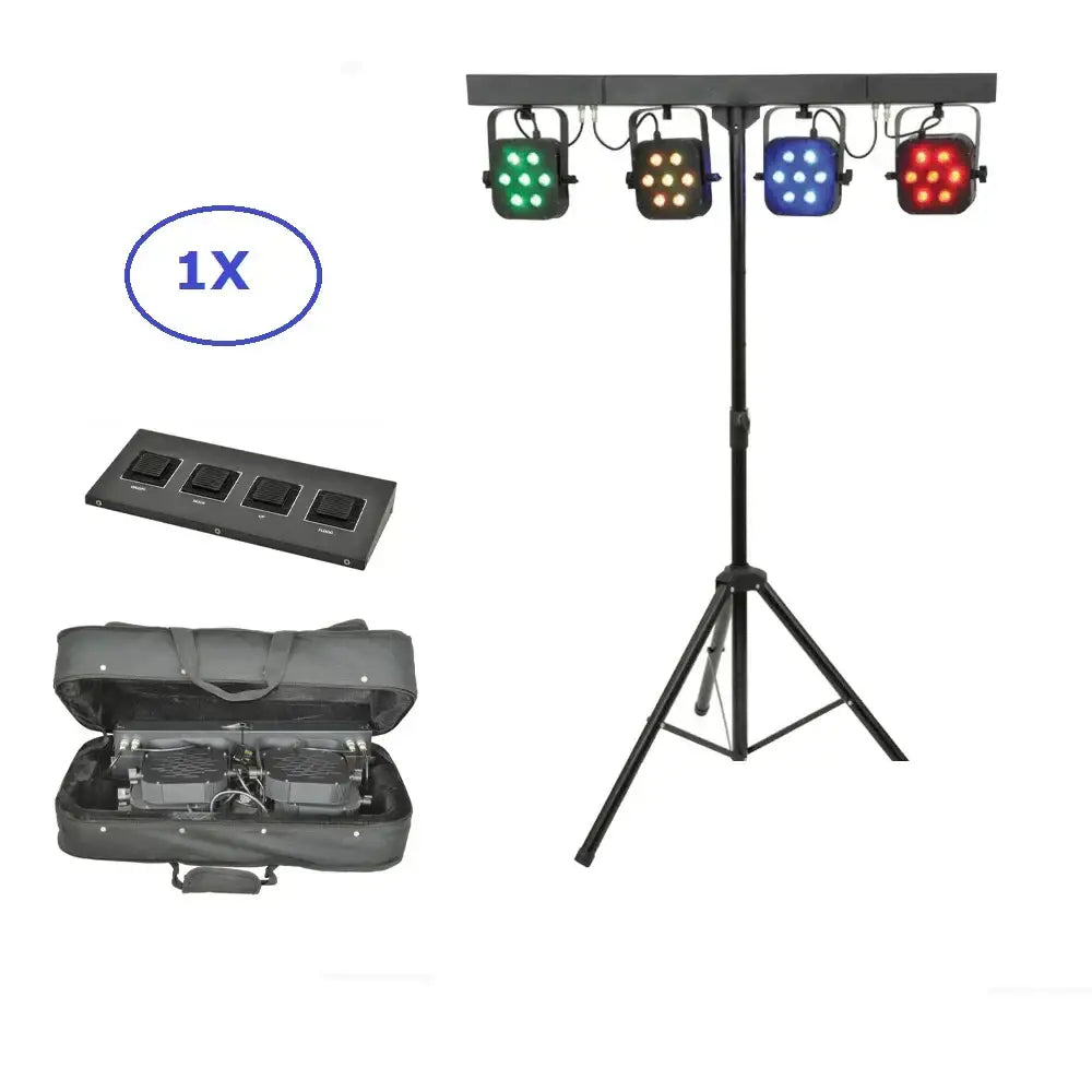 Modern black led par kit event room four square fixtures