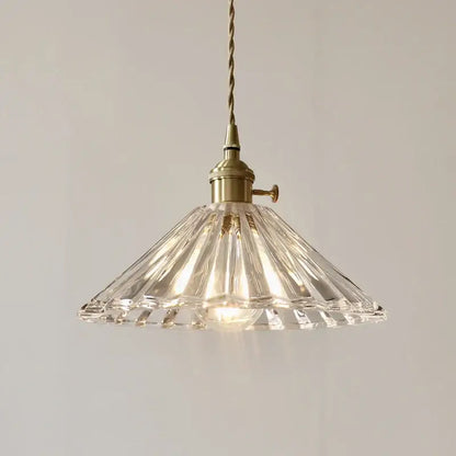 Modern faceted glass led pendant lamp stair light