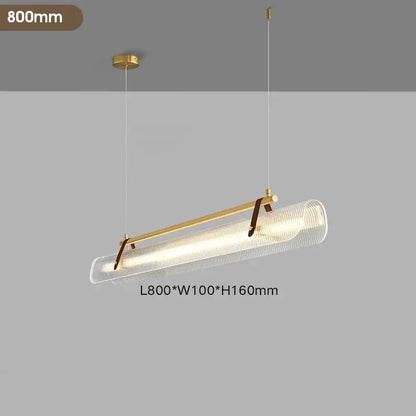Modern brass textured glass led pendant lamp for dining room