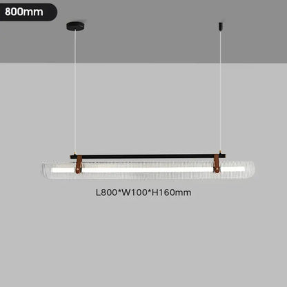 Modern brass textured glass led pendant lamp for dining room