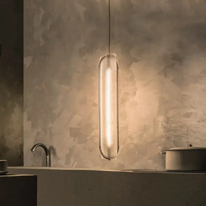 Modern minimalist glass led pendant lamp dining room light