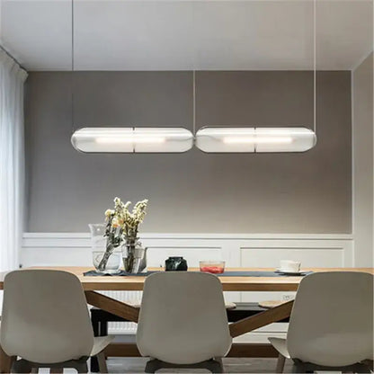 Modern minimalist glass led pendant lamp dining room light