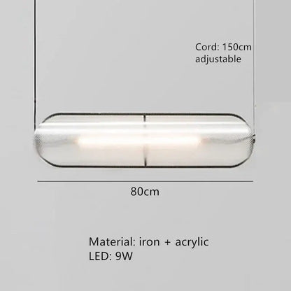 Modern minimalist glass led pendant lamp dining room light