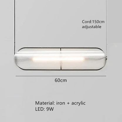 Modern minimalist glass led pendant lamp dining room light