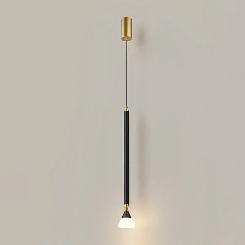 Minimalist black & gold led pendant lamp for bedroom living room