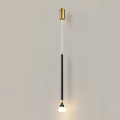 Minimalist black & gold led pendant lamp for bedroom living room