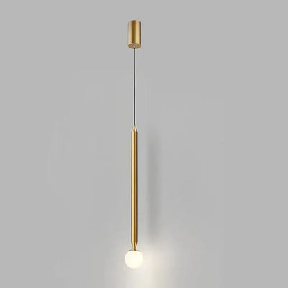 Minimalist black & gold led pendant lamp for bedroom living room