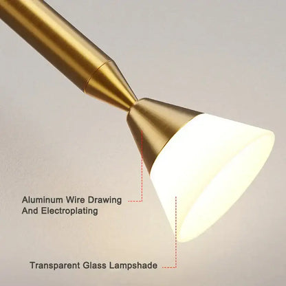 Minimalist black & gold led pendant lamp for bedroom living room