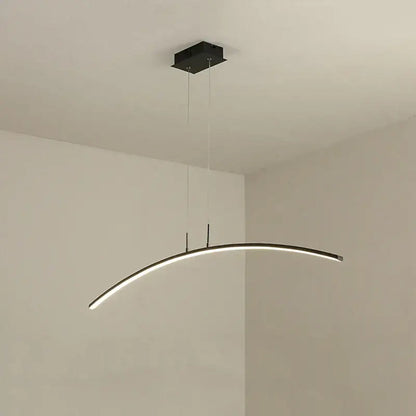 Modern minimalist black led pendant lamp for kitchen and office
