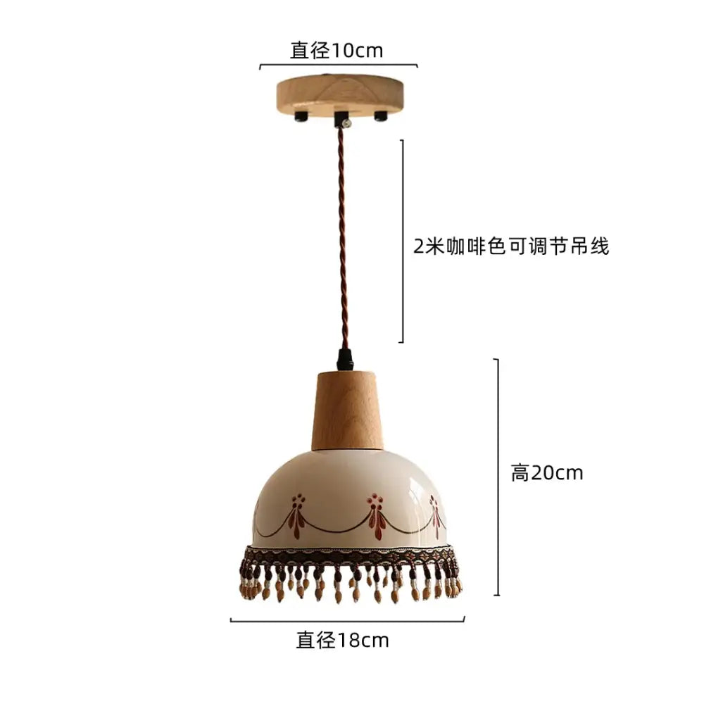 Modern scalloped pink ceramic led pendant lamp for living room