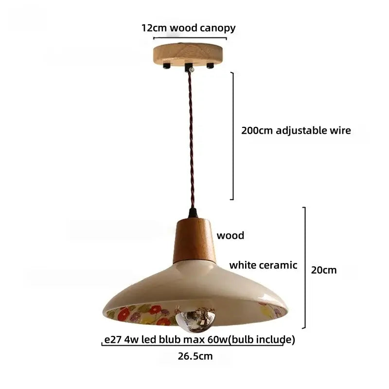 Modern scalloped pink ceramic led pendant lamp for living room