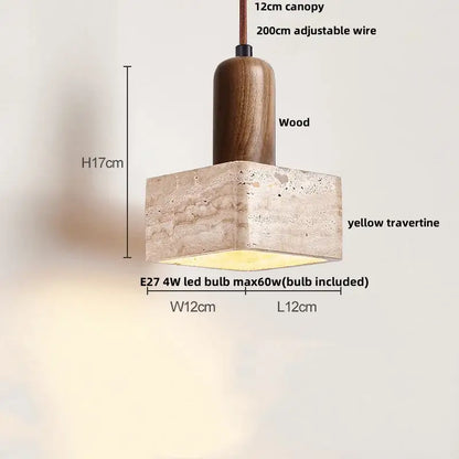 Modern brown & concrete led pendant lamp – kitchen hanging light