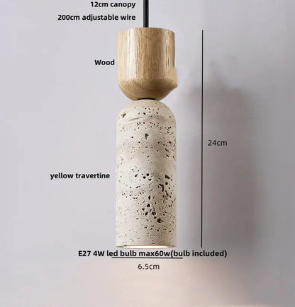 Modern brown & concrete led pendant lamp – kitchen hanging light