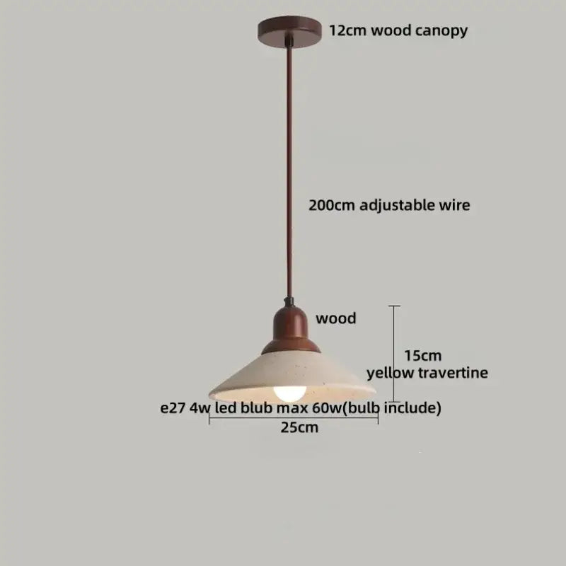 Modern brown & concrete led pendant lamp – kitchen hanging light