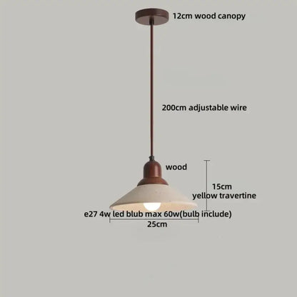 Modern brown & concrete led pendant lamp – kitchen hanging light