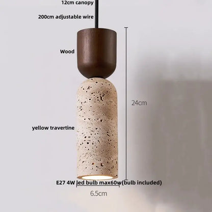 Modern brown & concrete led pendant lamp – kitchen hanging light