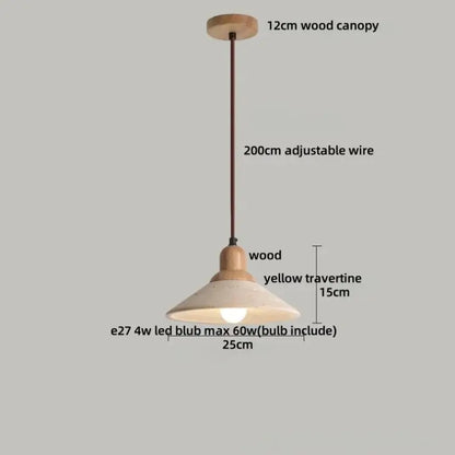 Modern brown & concrete led pendant lamp – kitchen hanging light
