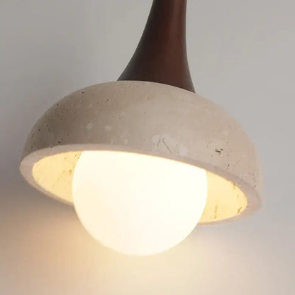 Modern brown & concrete led pendant lamp – kitchen hanging light