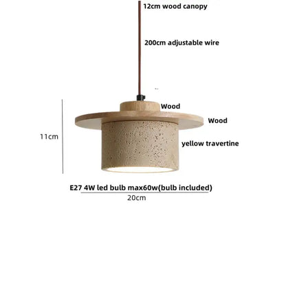 Modern brown & concrete led pendant lamp – kitchen hanging light