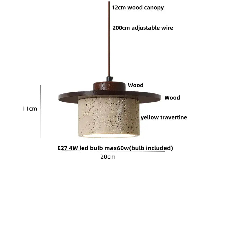 Modern brown & concrete led pendant lamp – kitchen hanging light