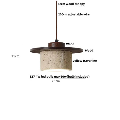 Modern brown & concrete led pendant lamp – kitchen hanging light
