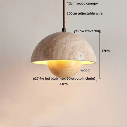 Modern brown & concrete led pendant lamp – kitchen hanging light