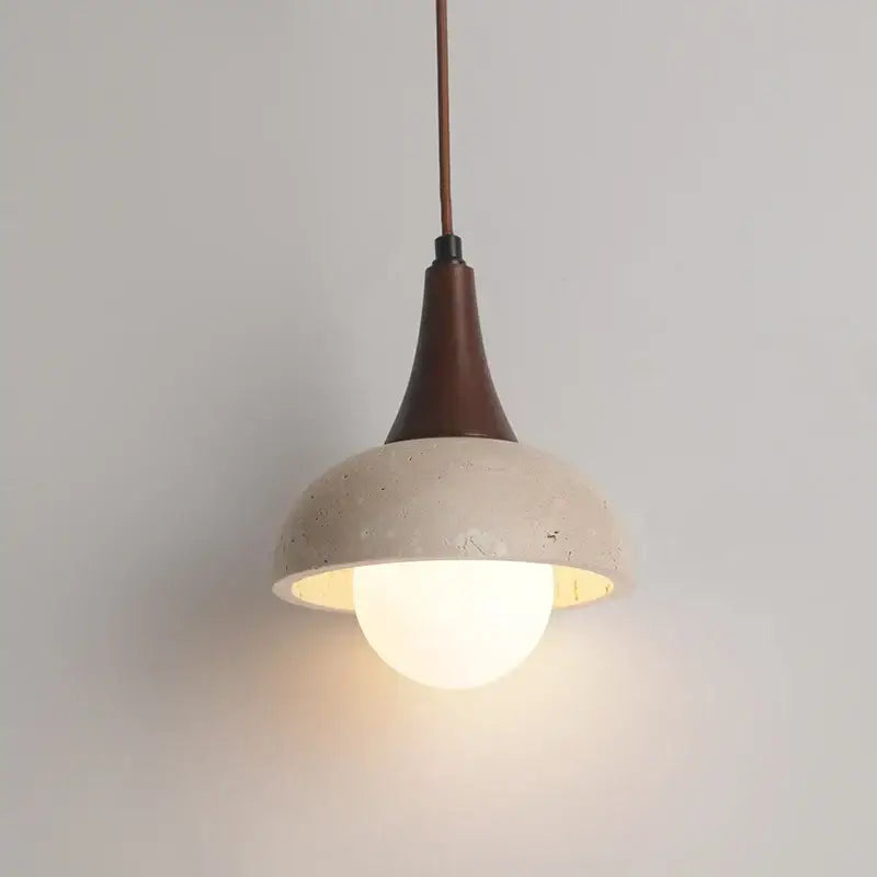 Modern brown & concrete led pendant lamp – kitchen hanging light