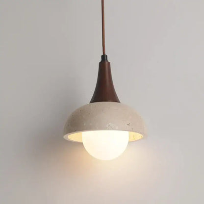 Modern brown & concrete led pendant lamp – kitchen hanging light