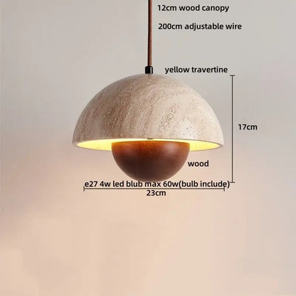 Modern brown & concrete led pendant lamp – kitchen hanging light