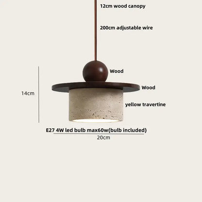 Modern brown & concrete led pendant lamp – kitchen hanging light