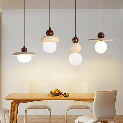 Modern white concrete led pendant lamp dining room lighting