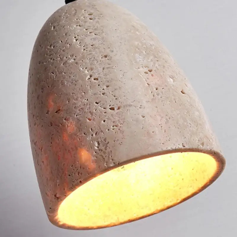 Japanese yellow travertine led pendant lamp kitchen hanging light