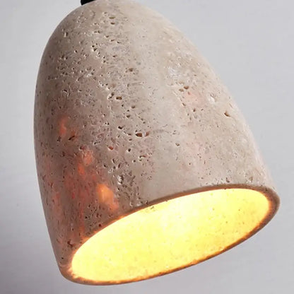 Japanese yellow travertine led pendant lamp kitchen hanging light