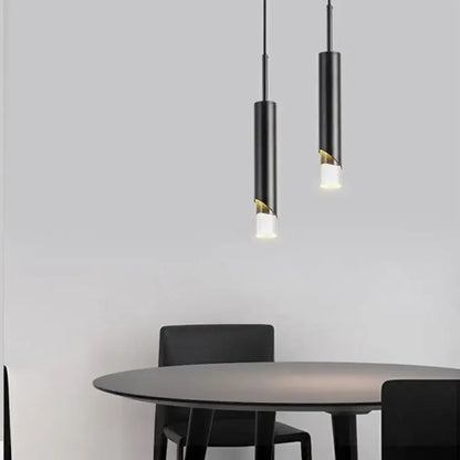 Modern black & gold led pendant lamps kitchen chandelier