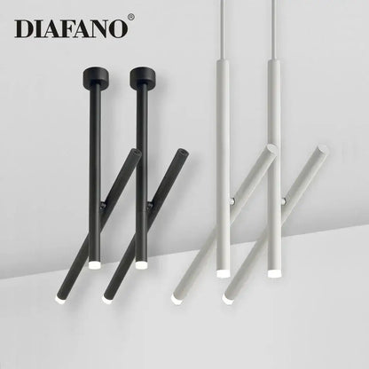 Minimalist white adjustable led pendant light for living room