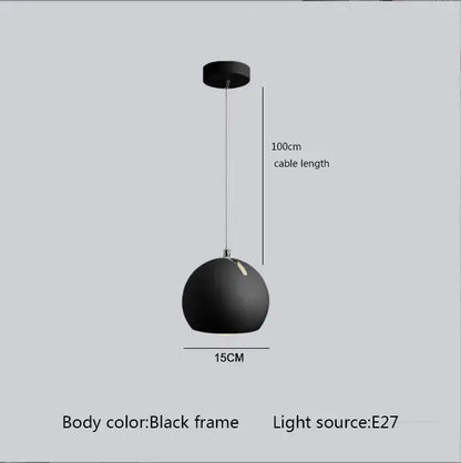 Minimalist matte white led pendant light dining room set