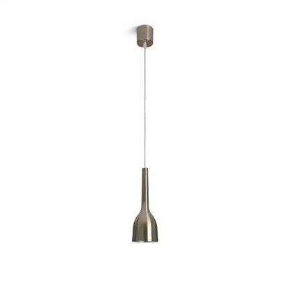 Modern brushed nickel led pendant light for dining room