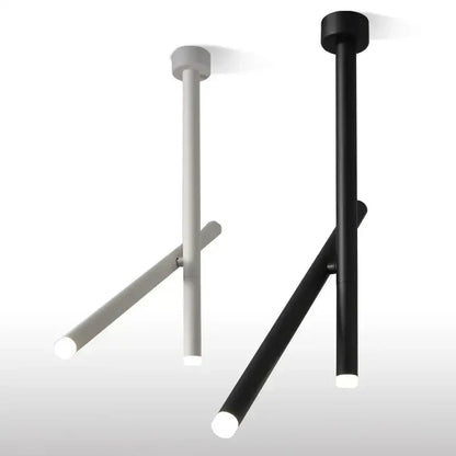 Minimalist black intersecting led pendant light for dining room