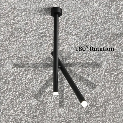 Minimalist black intersecting led pendant light for dining room