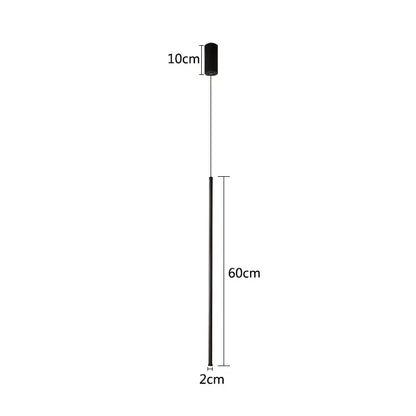 Modern black adjustable line strip pendant light for living room