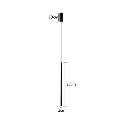 Modern black adjustable line strip pendant light for living room