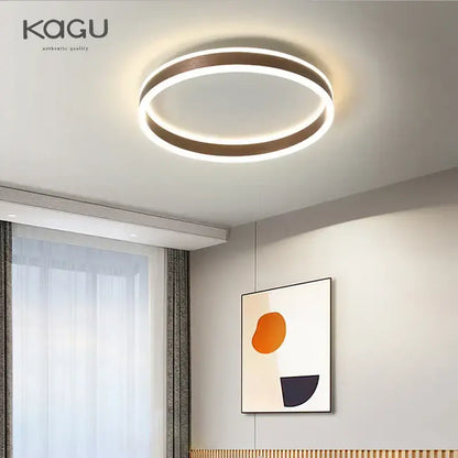 Modern black & white circular led pendant light dining room
