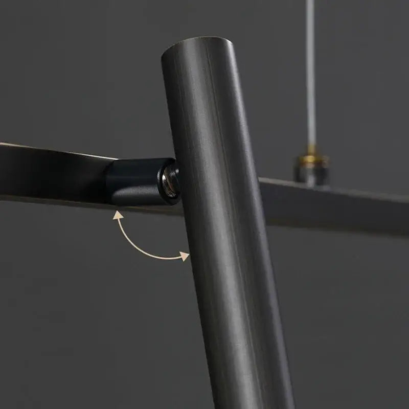 Minimalist black metal led pendant light dining room adjustable