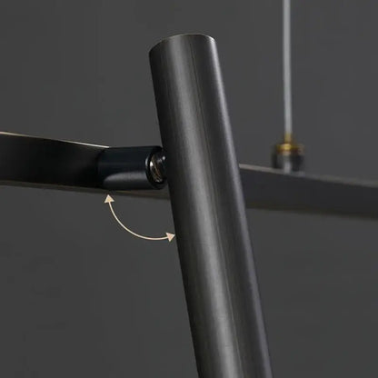 Minimalist black metal led pendant light dining room adjustable